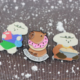 SUPA LUNA Enamel Pin Donut be worry be cappy
