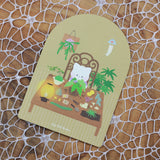 DOW Die-Cut Postcard Plants
