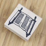 100 PROOF PRESS Wooden Rubber Stamp Scroll