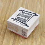 100 PROOF PRESS Wooden Rubber Stamp Scroll
