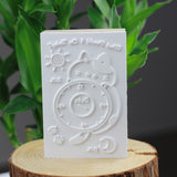 SUPA LUNA Rubber Stamp (L) Cat Clock