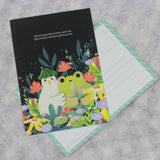 PANDA YOONG Frog & Duck Lost In Flower Field Postcard