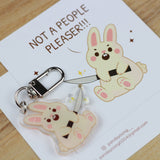 PANDA YOONG Rabbit-Not A People Pleaser Keychain