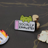 SUPA LUNA Enamel Pin Socially exhausted