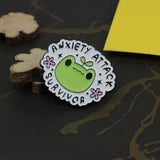 SUPA LUNA Enamel Pin Anxiety Attack survivor