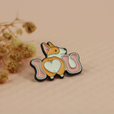 SUPA LUNA Enamel Pin I love you corgi butt