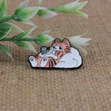 SUPA LUNA Enamel Pin Procrastinate lazing cat