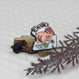 SUPA LUNA Enamel Pin I'm ok working cat