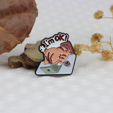 SUPA LUNA Enamel Pin I'm ok working cat