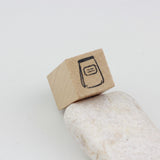 SUPA LUNA Rubber Stamp (XS) Coffee Bean