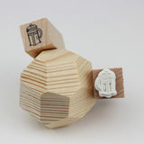 SUPA LUNA Rubber Stamp (XS) French press coffee