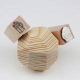 SUPA LUNA Rubber Stamp (XS) French press coffee