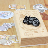 SUPA LUNA Enamel Pin Good day starts with cat