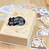 SUPA LUNA Enamel Pin Good day starts with cat