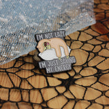 SUPA LUNA Enamel Pin Sloth I'm not lazy