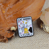 SUPA LUNA Enamel Pin Cat moms club