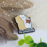 SUPA LUNA Enamel Pin I'm not antisocial I'm antistupid