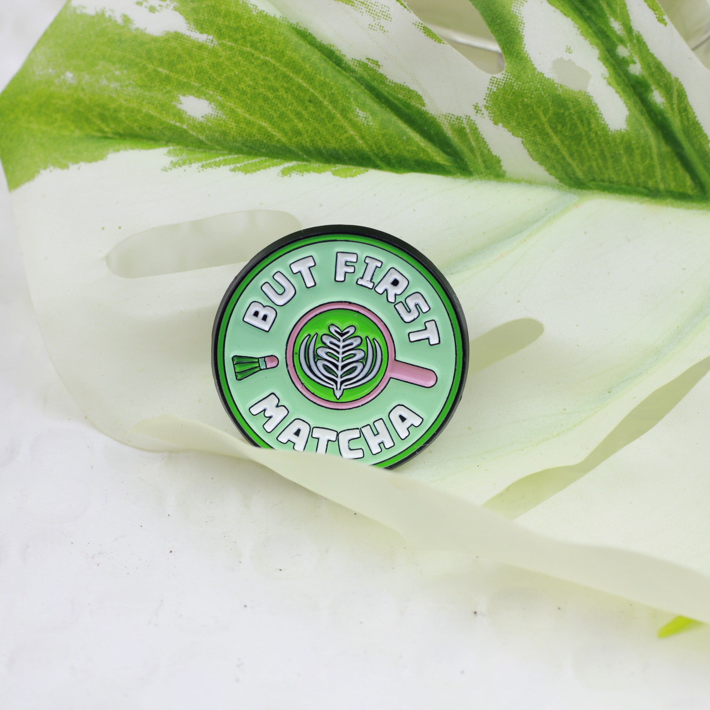 Mathana Pin SUPA LUNA Enamel Pin But first Matcha – WRITER Stationery Store