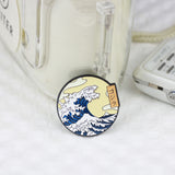 SUPA LUNA Enamel Pin Japanese Waves Cookies Monster