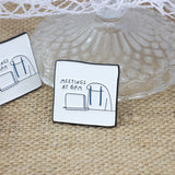 SUPA LUNA Enamel Pin Meetings at 6pm