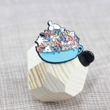 SUPA LUNA Enamel Pin Bowl of Cats