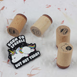 SUPA LUNA Enamel Pin Born to sparkle but not today unicorn