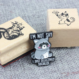 SUPA LUNA Enamel Pin I'm not shy I just selectively socialize