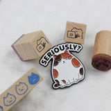SUPA LUNA Enamel Pin Seriously? cat