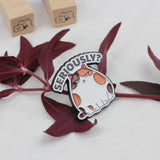 SUPA LUNA Enamel Pin Seriously? cat
