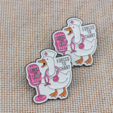 SUPA LUNA Enamel Pin Born to yap, forced to chart