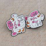 SUPA LUNA Enamel Pin Born to yap, forced to chart