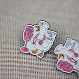 SUPA LUNA Enamel Pin Born to yap, forced to chart