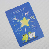PANDA YOONG Froggy & Ducky Big Star Postcard