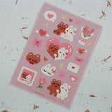 PANDA YOONG Bear & Bunny Sticker Sheet