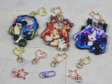 KAZEL LIM Watercolor Shaking Keychain My Mind Is Full Of Cat