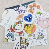 SUPA LUNA Sticker Pack Hmm...White a Second