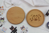 PANDA YOONG Cat Wooden Coaster