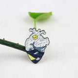 SUPA LUNA Enamel Pin Whale Heart