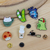 SUPA LUNA Enamel Pin White Cat In Cup