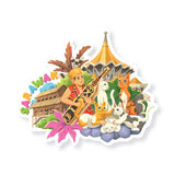 LOKA MADE Malaysia Shaped Postcard A Meowsical State of Mind