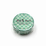MT Washi Tape Overlapped Fine Gingham Check Green