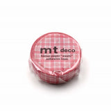 MT Washi Tape Overlapped Wide Gingham Check Pink