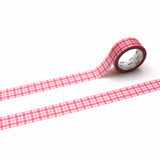 MT Washi Tape Overlapped Wide Gingham Check Pink