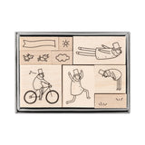 MIDORI OJISAN 30th Anniversary Wooden Stamp Set B