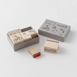 MIDORI OJISAN 30th Anniversary Wooden Stamp Set B