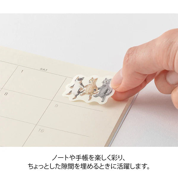MD Yuru Log Roll Sticker Animal Emotions