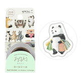 MD Yuru Log Roll Sticker Animal Emotions