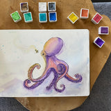 ETCHR Pearlescent Watercolours Versatile 12 Half Pan