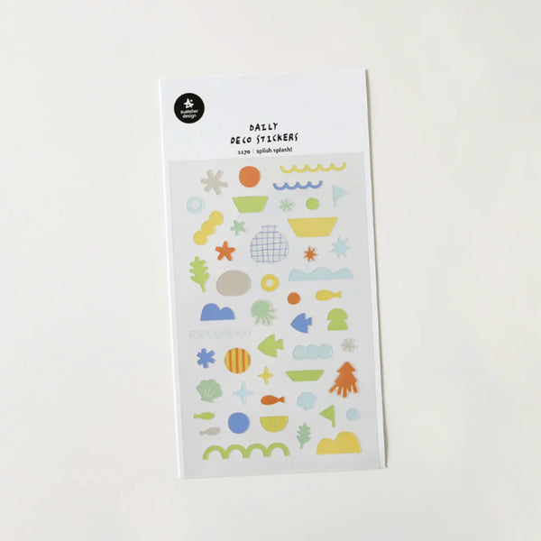 SUATELIER Daily Deco Stickers Splish Splash – WRITER Stationery Store
