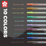 SAKURA GELLY ROLL MOONLIGHT10 EARTH COLORS (10'S)